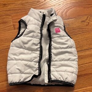Calvin Klein Kids White and Black Puffer Vest